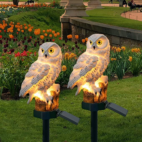 Solar Powered - DSDecor owl LED light is power by solar, led lights work last up to 6 - 8 hours each time when fully charged, energy saving, eco-friendly.