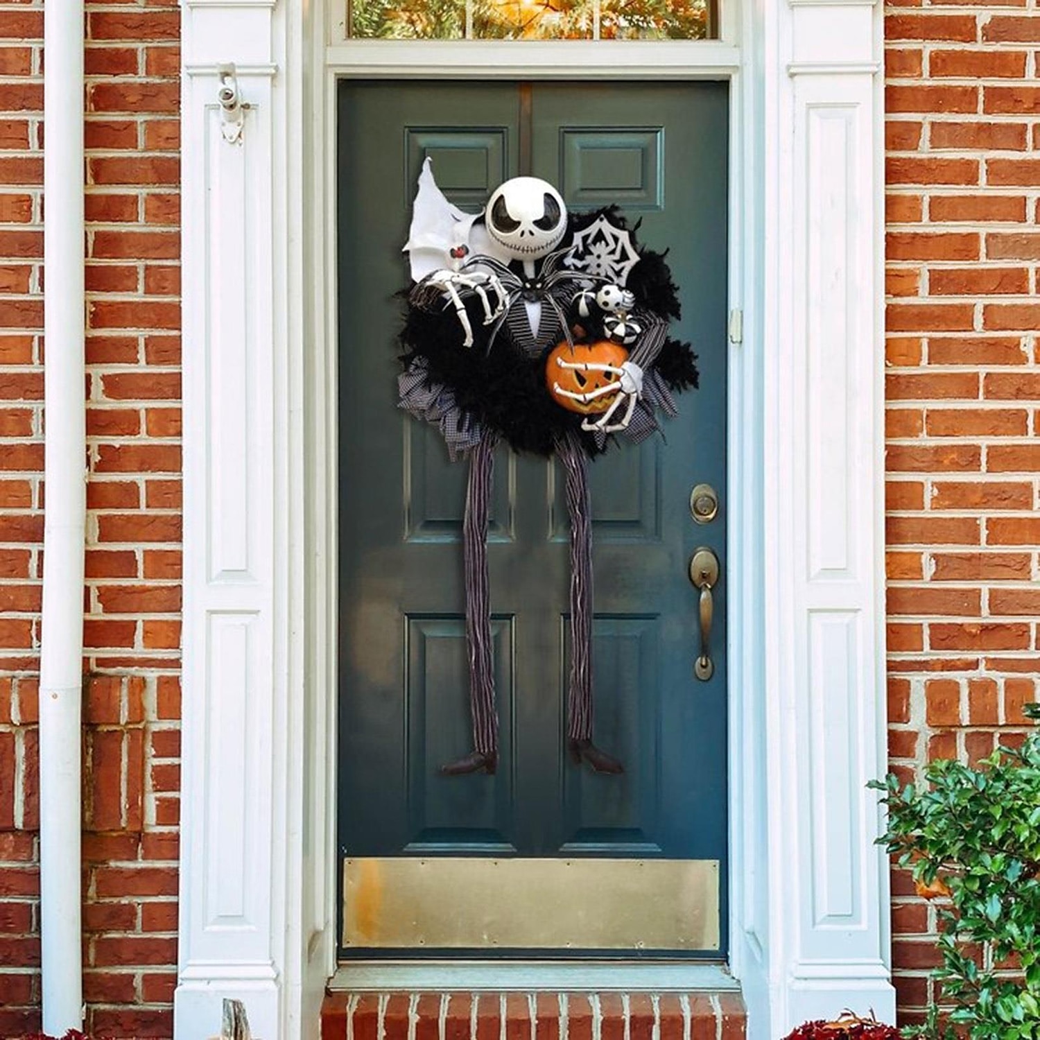 2023 Halloween Horror Pumpkin Wreath Door Hanging Holiday Party Horror Skull Decoration Props Collection – SGD $95.84 –P5